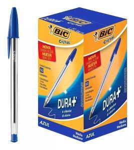 Caneta Bic azul caixa com 50 unidades
